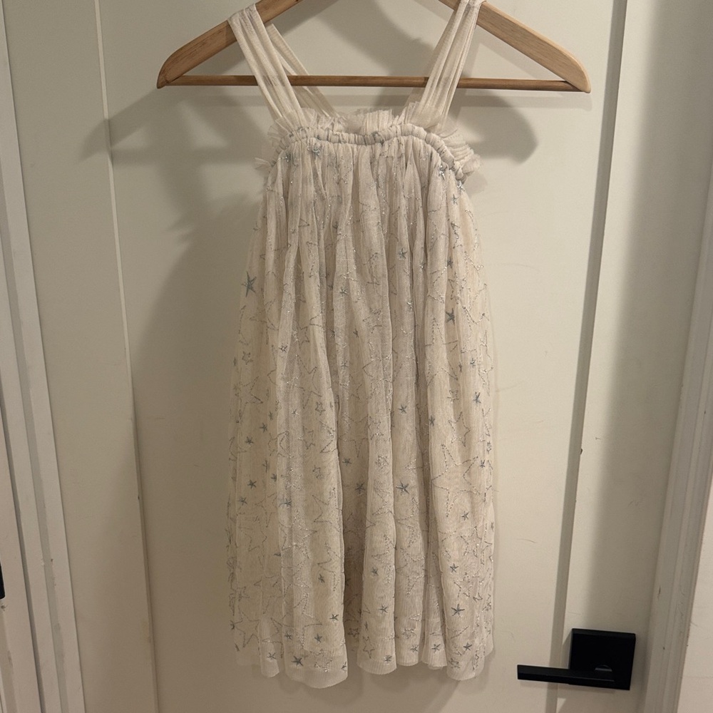 Hanna Andersson Cream Dress with Lace Detail